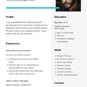 Blue White Modern Resume