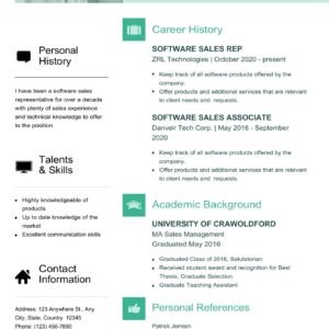 Dark Green Premium Resume