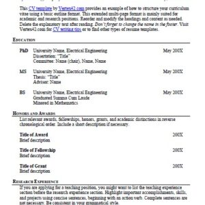 Extended Resume