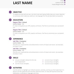 Modern Graduate Resume Simple