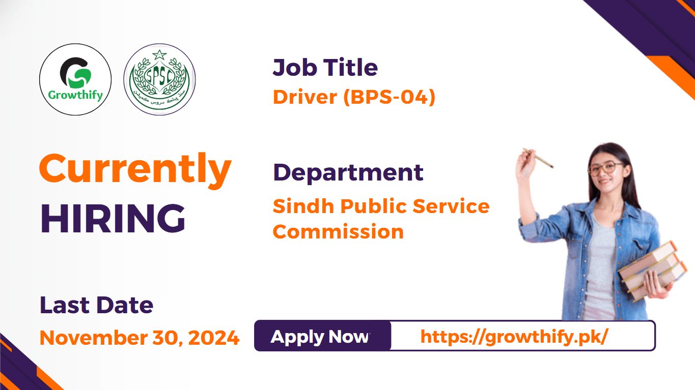 Driver (BPS-04) at Sindh Public Service Commission