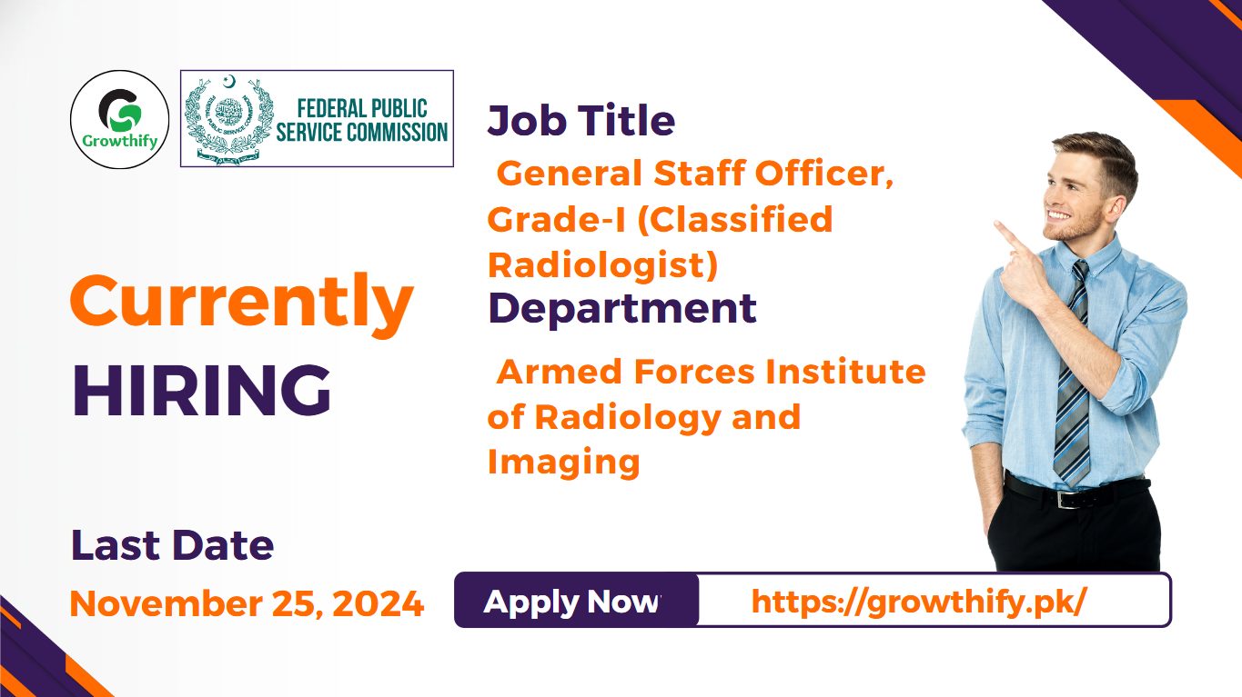 General Staff Officer, Grade-I at Armed Forces Institute of Radiology and Imaging