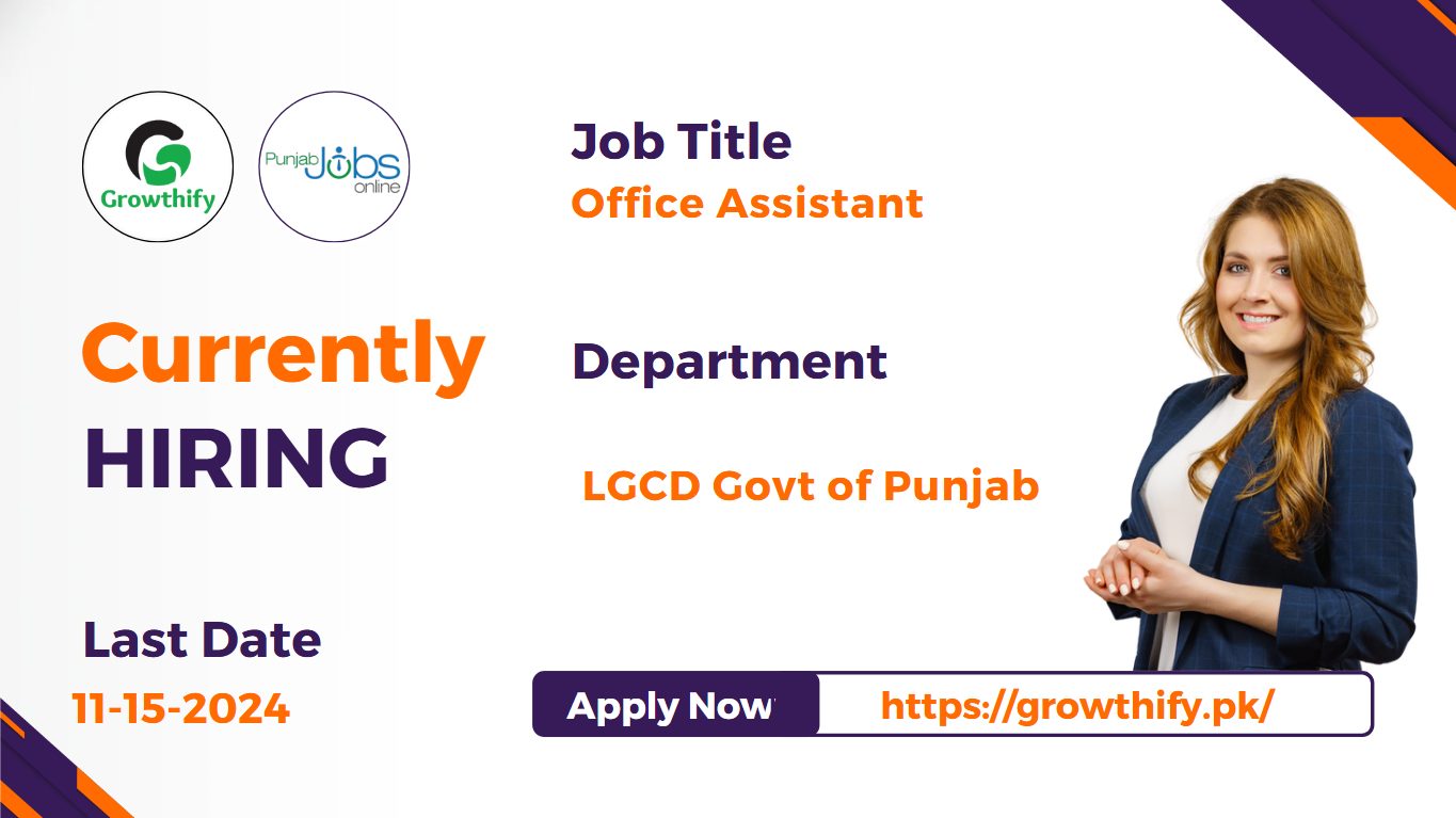 Office Assistant at LGCD Govt of Punjab