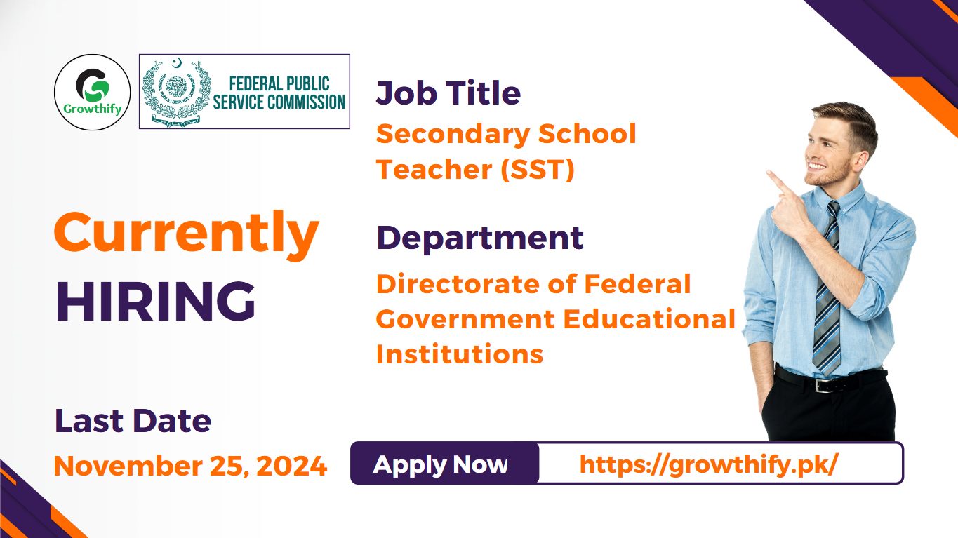 Secondary School Teacher SST at Directorate of Federal Government Educational Institutions